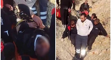 Paraşütüyle birlikte yere çakıldı
