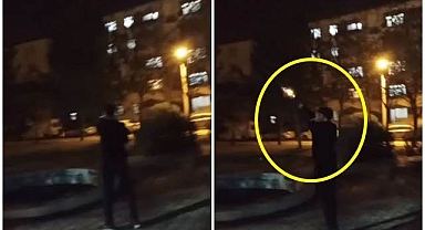 Sokak ortasında havaya ateş açtı