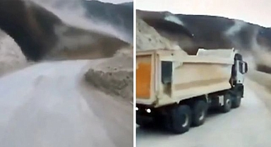 Erzincan'daki toprak kaymasında yeni görüntüler ortaya çıktı