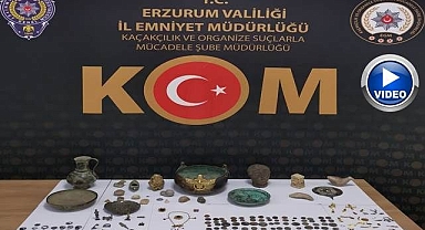 Erzurum'da durdurulan araçtan tarih fışkırdı!