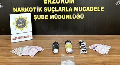Erzurum’da uyuşturucu ile yakalandı