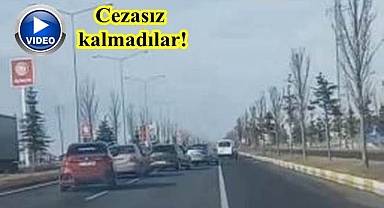 Erzurum trafiğinde tehlikeli görüntüler!