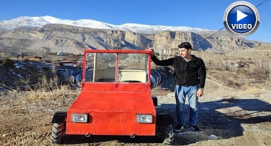 Hayali olan aracı kendi elleriyle yaptı