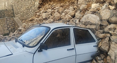 İstinat duvarı üzerine çöktü