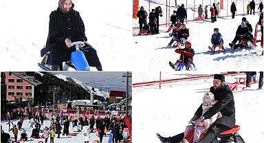 Palandöken'de yediden yetmişe kayak coşkusu