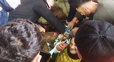 Mezbahada çalışırken kolunu makineye kaptırdı