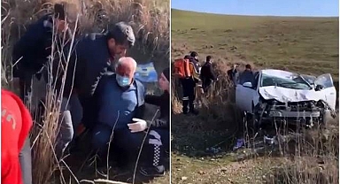 Takla atan araçta 4 kişi yaralandı