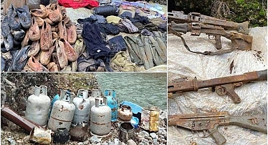 Teröristlere ait silah ve mühimmat ele geçirildi