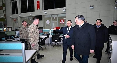 Vali Çiftçi'den 112 Acil Çağrı Merkezine ziyaret