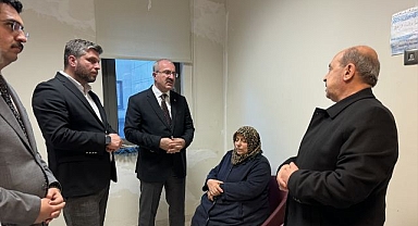 Vali, yaralı işçileri ziyaret etti