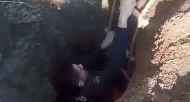 12 metrelik kuyuya düştü!