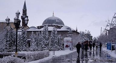 Beyaza bürünen Erzurum'da görsel şölen