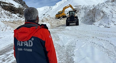 Çığ bölgesinde inceleme yaptılar