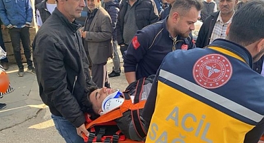 Duramayınca cami duvarına çarptı