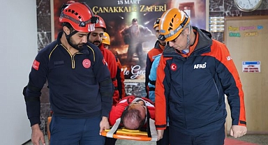Ekiplerden yangın ve deprem tatbikatı