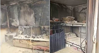 Konteynerde çıkan yangın korkuttu