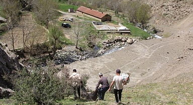 Ahır olarak kullanılan mağaraya kurtlar dadandı