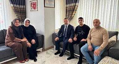 Altınok'tan şehidin emanetlerine ziyaret