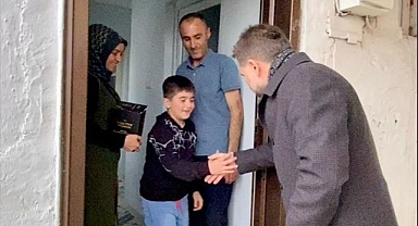 Başkan Uçar, belediye çalışanlarını evlerinde ziyaret etti