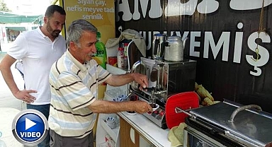 Depremzede baba oğulun ekmek mücadelesi