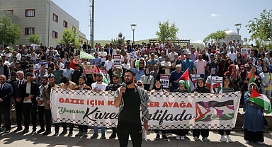 Filistin için ABD'de eylem yapan öğrencilere destek oldular