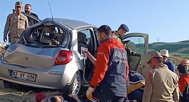 Kontrolden çıktı, takla atarak durabildi
