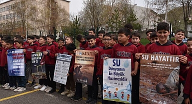 Minikler su israfına karşı seferber oldu