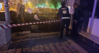 Toprak kaymasının olduğu alanda önlemler aldılar