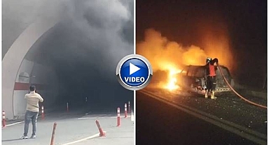 Tünel içinde LPG’li araç alev aldı
