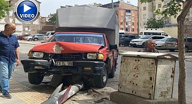 Aydınlatma direği faciayı böyle önledi
