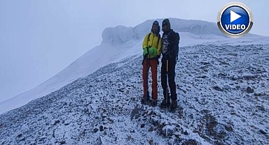 Dağcılar eksi 37 derecede zirvede