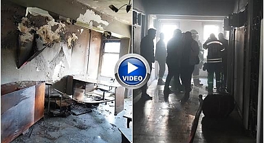 Erzurum'da çıkan yangın yürekleri ağza getirdi