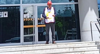 Erzurum'da tek kişilik basın açıklaması