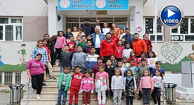 Hayırsever vatandaş köylü çocukların yüzünü güldürdü