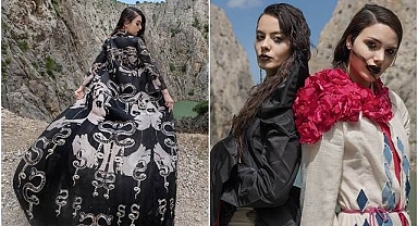 Karanlık Kanyon'da poz verdiler