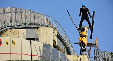 Erzurum'da kayakla atlama antrenmanları başladı