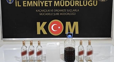 Sahte içki üretip satan şüpheli yakalandı