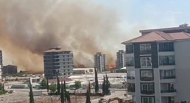 Anız yangını korku ve paniğe neden oldu
