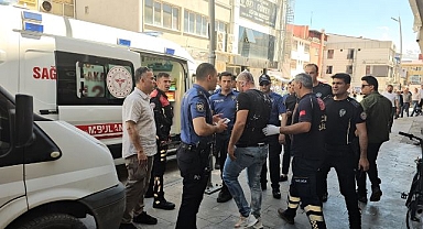 Çıkan kavgada sopalar havada uçuştu