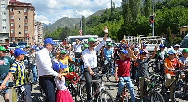 Doğa için pedal çevirdiler