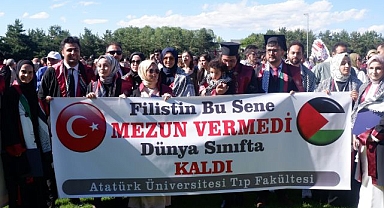 Erzurum'da doktorlardan Filistin'e destek