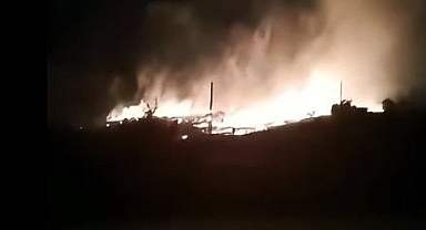Gece çıkan yangın yürekleri ağza getirdi