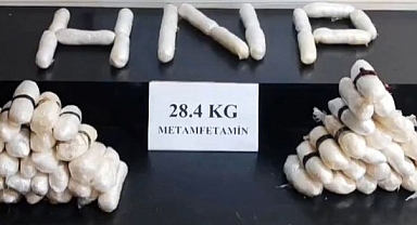 Kristal halde 28 kilo metamfetamin ele geçirildi