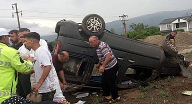 Otomobilin takla attı!