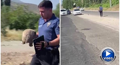 Polis hayat kurtarmak için koştu