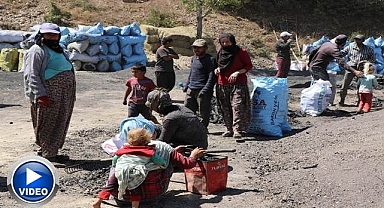 Zorlu mangal kömürü mesaisi