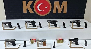 7 adet ruhsatsız silah ele geçirildi