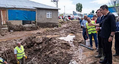 AFAD Başkanı Memiş, Erzurum'da sel bölgesinde inceleme yaptı