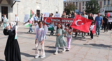 Erzurum'da Gazze için bir araya geldiler