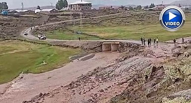 Erzurum'da tarım arazilerini sel vurdu